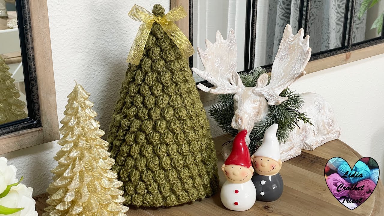 Kit Crochet Sapin De Noël YUSHWENPTY – Pour Débutants, Avec Fil, Crochet, Perles Et Instructions (DIY Décoration Fête)