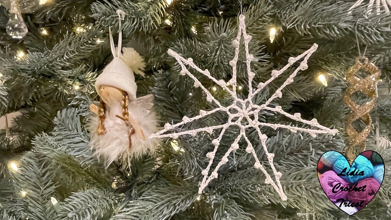 Flocon de neige 5: tutoriel au crochet par Lidia Crochet Tricot
