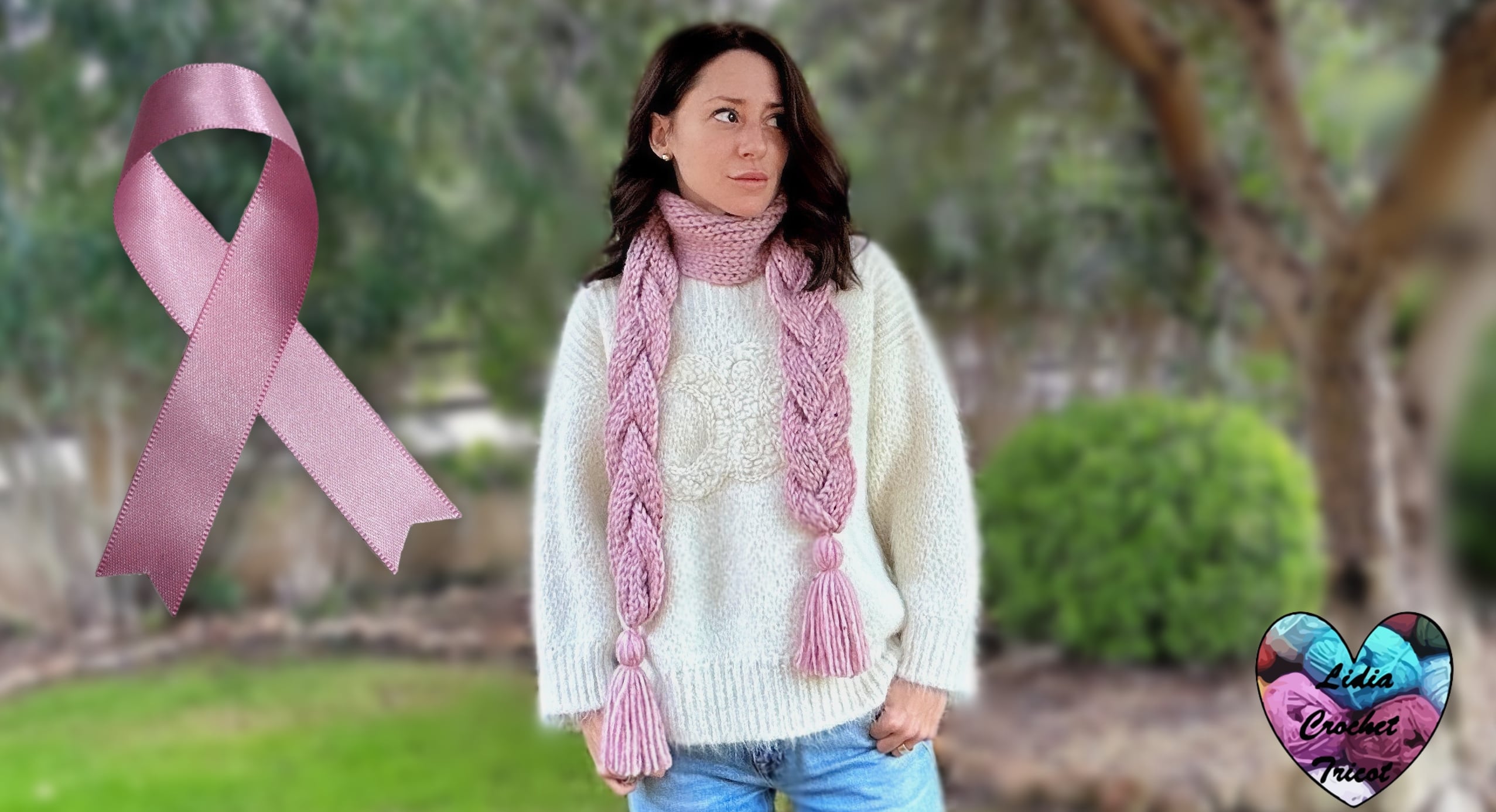Écharpe Ample Tricot Main 50% Laine - Orange/Marron/Crème - Tie Rack NEUF