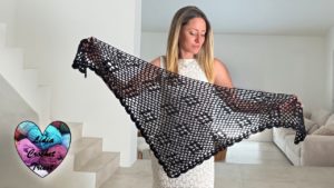 Châle crochet paréo Opium Lidia Crochet Tricot